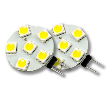 LED Lamp 12V, 1,2W, G4, Warmwit, horizontaal, dimbaar, 2x